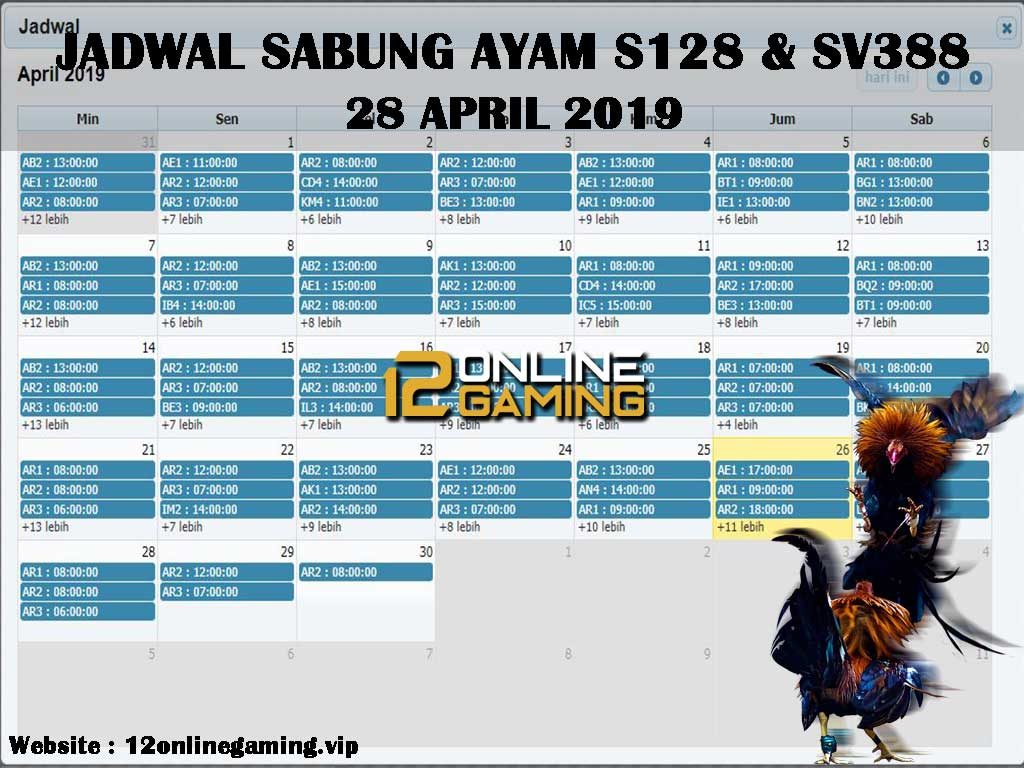 Jadwal Sabung Ayam S128 Dan SV388 28 April 2019